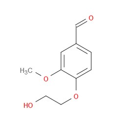 Aobchem&nbsp;4-(2-Hydroxyethoxy)-3-methoxybenzaldehyde | ≥97% | CAS 64673-04-7 | C10H12O4 | 250mg