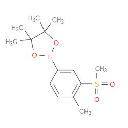 Aobchem&nbsp;4 4 5 5-Tetramethyl-2-(4-methyl-3-(methylsulfonyl)phenyl)-1 3 2-dioxaborolane | ≥97% | CAS 1203655-78-0 | C14H21BO4S | 250mg