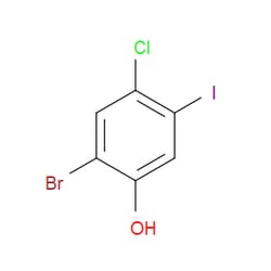 Aobchem&nbsp;2-Bromo-4-chloro-5-iodophenol | ≥95% | CAS 2091716-48-0 | C6H3BrClIO | 250mg