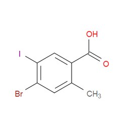 Aobchem&nbsp;4-Bromo-5-iodo-2-methylbenzoic acid | ≥95% | CAS 1022983-51-2 | C8H6BrIO2 | 5g