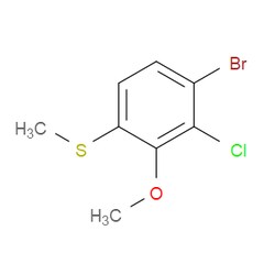 Aobchem&nbsp;(4-Bromo-3-chloro-2-methoxyphenyl)(methyl)sulfane | ≥97% | CAS 2413441-12-8 | C8H8BrClOS | 500mg