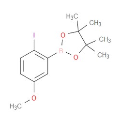Aobchem&nbsp;2-(2-Iodo-5-methoxyphenyl)-4 4 5 5-tetramethyl-1 3 2-dioxaborolane | ≥97% | CAS 1256781-69-7 | C13H18BIO3 | 5g