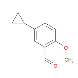 Aobchem&nbsp;5-Cyclopropyl-2-methoxybenzaldehyde | ≥97% | CAS 1251241-64-1 | C11H12O2 | 500mg