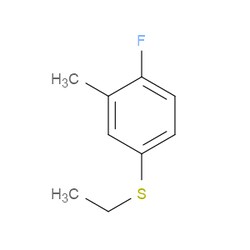 Aobchem&nbsp;4-(Ethylthio)-1-fluoro-2-methylbenzene | ≥95% | CAS 252555-34-3 | C9H11FS | 1g