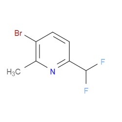 Aobchem&nbsp;3-Bromo-6-(difluoromethyl)-2-methylpyridine | ≥97% | CAS 1804440-60-5 | C7H6BrF2N | 500mg