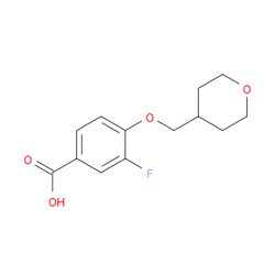 Aobchem&nbsp;3-Fluoro-4-[(tetrahydro-2H-pyran-4-yl)methoxy]benzoic acid | ≥97% | CAS 1402232-56-7 | C13H15FO4 | 250mg