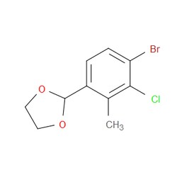 Aobchem&nbsp;2-(4-Bromo-3-chloro-2-methylphenyl)-1 3-dioxolane | ≥95% | CAS 2221812-33-3 | C10H10BrClO2 | 500mg
