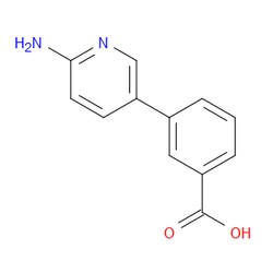Aobchem&nbsp;3-(6-Amino-3-pyridinyl)benzoic acid | ≥95% | CAS 779315-67-2 | C12H10N2O2 | 250mg