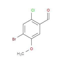 Aobchem&nbsp;4-Bromo-2-chloro-5-methoxybenzaldehyde | ≥97% | CAS 1781970-72-6 | C8H6BrClO2 | 250mg