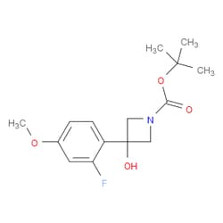 Aobchem&nbsp;1 1-Dimethylethyl 3-(2-fluoro-4-methoxyphenyl)-3-hydroxy-1-azetidinecarboxylate | ≥95% | CAS 1696952-61-0 | C15H20FNO4 | 5g