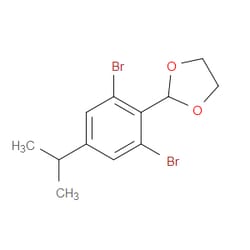 Aobchem&nbsp;2-(2 6-Dibromo-4-isopropylphenyl)-1 3-dioxolane | ≥97% | CAS 2734776-77-1 | C12H14Br2O2 | 500mg