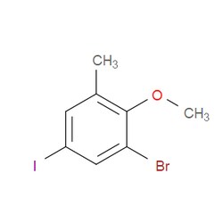 Aobchem&nbsp;1-Bromo-5-iodo-2-methoxy-3-methylbenzene | ≥97% | CAS 1820675-25-9 | C8H8BrIO | 1g