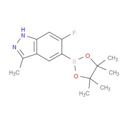Aobchem&nbsp;1H-6-fluoro-3-methyl-indazole-5-boronic acid pinacol ester | ≥95% | CAS 864773-67-1 | C14H18BFN2O2 | 250mg