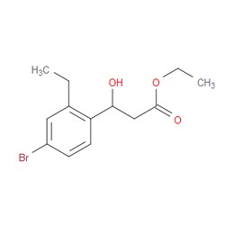 Aobchem&nbsp;Ethyl 3-(4-bromo-2-ethylphenyl)-3-hydroxypropanoate | ≥97% | CAS 2734774-90-2 | C13H17BrO3 | 5g
