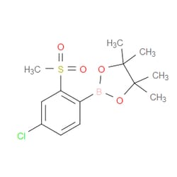 Aobchem&nbsp;2-(4-Chloro-2-(methylsulfonyl)phenyl)-4 4 5 5-tetramethyl-1 3 2-dioxaborolane | ≥95% | CAS 2763647-53-4 | C13H18BClO4S | 250mg