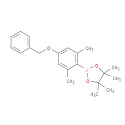 Aobchem&nbsp;2-(4-(Benzyloxy)-2 6-dimethylphenyl)-4 4 5 5-tetramethyl-1 3 2-dioxaborolane | ≥97% | CAS 1823170-16-6 | C21H27BO3 | 500mg