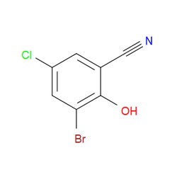 Aobchem&nbsp;3-Bromo-5-chloro-2-hydroxybenzonitrile | ≥97% | CAS 938117-34-1 | C7H3BrClNO | 500mg