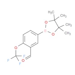 Aobchem&nbsp;5-(4 4 5 5-Tetramethyl-1 3 2-dioxaborolan-2-yl)-2-(trifluoromethoxy)benzaldehyde | ≥97% | CAS 923281-74-7 | C14H16BF3O4 | 5g