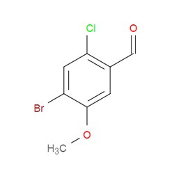 Aobchem&nbsp;4-Bromo-2-chloro-5-methoxybenzaldehyde | ≥97% | CAS 1781970-72-6 | C8H6BrClO2 | 5g