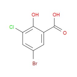 Aobchem&nbsp;5-Bromo-3-chloro-2-hydroxybenzoic acid | ≥97% | CAS 2200-85-3 | C7H4BrClO3 | 500mg