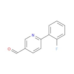 Aobchem&nbsp;6-(2-Fluorophenyl)-3-pyridinecarboxaldehyde | ≥97% | CAS 898795-78-3 | C12H8FNO | 500mg
