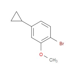 Aobchem&nbsp;1-Bromo-4-cyclopropyl-2-methoxybenzene | ≥95% | CAS 1353855-71-6 | C10H11BrO | 250mg