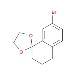 Aobchem&nbsp;7 -Bromo-3  4 -dihydro-2 H-spiro[[1 3]dioxolane-2 1 -naphthalene] | ≥97% | CAS 111773-13-8 | C12H13BrO2 | 250mg