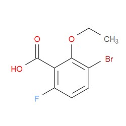 Aobchem&nbsp;3-Bromo-2-ethoxy-6-fluorobenzoic acid | ≥97% | CAS 1784348-10-2 | C9H8BrFO3 | 250mg