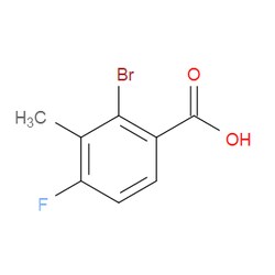 Aobchem&nbsp;2-Bromo-4-fluoro-3-methylbenzoic acid | ≥95% | CAS 1373412-97-5 | C8H6BrFO2 | 500mg