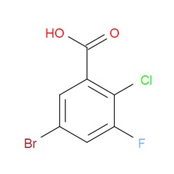 Aobchem&nbsp;5-Bromo-2-chloro-3-fluorobenzoic acid | ≥97% | CAS 1498945-58-6 | C7H3BrClFO2 | 250mg