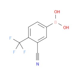 Aobchem&nbsp;3-Cyano-4-(trifluoromethyl)phenylboronic acid | ≥97% | CAS 2016766-76-8 | C8H5BF3NO2 | 5g