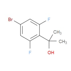Aobchem&nbsp;2-(4-Bromo-2 6-difluorophenyl)propan-2-ol | ≥97% | CAS 1540457-06-4 | C9H9BrF2O | 250mg