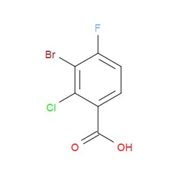 Aobchem&nbsp;3-Bromo-2-chloro-4-fluorobenzoic acid | ≥95% | CAS 1806839-00-8 | C7H3BrClFO2 | 250mg