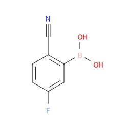 Aobchem&nbsp;2-Cyano-5-fluorophenylboronic acid | ≥95% | CAS 1375109-01-5 | C7H5BFNO2 | 1g