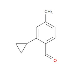 Aobchem&nbsp;Benzaldehyde  2-cyclopropyl-4-methyl- | ≥95% | CAS 1556659-62-1 | C11H12O | 500mg