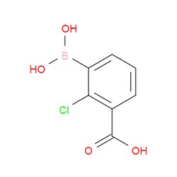Aobchem&nbsp;3-Carboxy-2-chlorophenylboronic acid | ≥97% | CAS 1314264-58-8 | C7H6BClO4 | 250mg