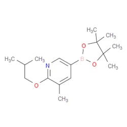 Aobchem&nbsp;3-Methyl-2-(2-methylpropoxy)-5-(4 4 5 5-tetramethyl-1 3 2-dioxaborolan-2-yl)pyridine | ≥95% | CAS 1415743-06-4 | C16H26BNO3 | 250mg