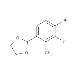 Aobchem&nbsp;2-(4-Bromo-3-fluoro-2-methylphenyl)-1 3-dioxolane | ≥97% | CAS 2643367-92-2 | C10H10BrFO2 | 250mg