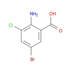 Aobchem&nbsp;2-Amino-5-bromo-3-chlorobenzoic acid | ≥97% | CAS 58026-21-4 | C7H5BrClNO2 | 250mg