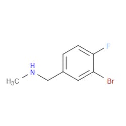 Aobchem&nbsp;1-(3-Bromo-4-fluorophenyl)-N-methylmethanamine | ≥95% | CAS 216873-74-4 | C8H9BrFN | 500mg