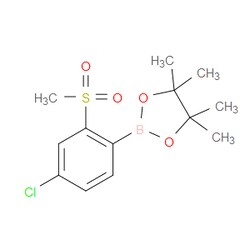 Aobchem&nbsp;2-(4-Chloro-2-(methylsulfonyl)phenyl)-4 4 5 5-tetramethyl-1 3 2-dioxaborolane | ≥95% | CAS 2763647-53-4 | C13H18BClO4S | 5g