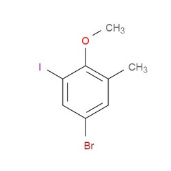 Aobchem&nbsp;5-Bromo-1-iodo-2-methoxy-3-methylbenzene | ≥97% | CAS 2383222-29-3 | C8H8BrIO | 1g