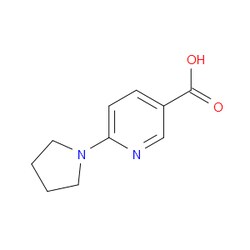 Aobchem&nbsp;6-Pyrrolidin-1-yl-nicotinic acid | ≥95% | CAS 210963-95-4 | C10H12N2O2 | 1g