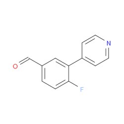 Aobchem&nbsp;4-Fluoro-3-(pyridin-4-yl)benzaldehyde | ≥97% | CAS 1214370-63-4 | C12H8FNO | 250mg
