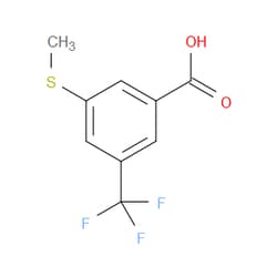 Aobchem&nbsp;3-(Methylthio)-5-(trifluoromethyl)benzoic acid | ≥97% | CAS 53985-40-3 | C9H7F3O2S | 250mg