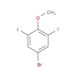 Aobchem&nbsp;5-Bromo-1-fluoro-3-iodo-2-methoxybenzene | ≥97% | CAS 1228093-58-0 | C7H5BrFIO | 1g