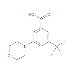 Aobchem&nbsp;3-Morpholino-5-(trifluoromethyl)benzoic acid | ≥97% | CAS 250682-08-7 | C12H12F3NO3 | 1g