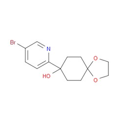 Aobchem&nbsp;8-(5-Bromopyridin-2-yl)-1 4-dioxaspiro[4 5]decan-8-ol | ≥97% | CAS 708274-37-7 | C13H16BrNO3 | 1g