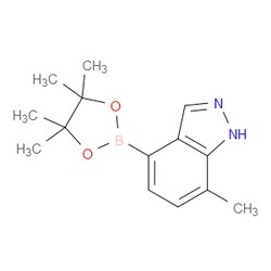 Aobchem&nbsp;7-Methyl-1H-indazole-4-boronic acid pinacol ester | ≥97% | CAS 1186334-60-0 | C14H19BN2O2 | 250mg