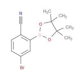 Aobchem&nbsp;5-Bromo-2-nitrilephenylboronic acid pinacol ester | ≥97% | CAS 863868-20-6 | C13H15BBrNO2 | 1g